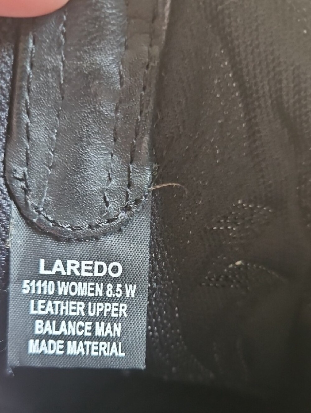 Laredo Black Leather Womans Western Cowboy Boots - Picture 6 of 11